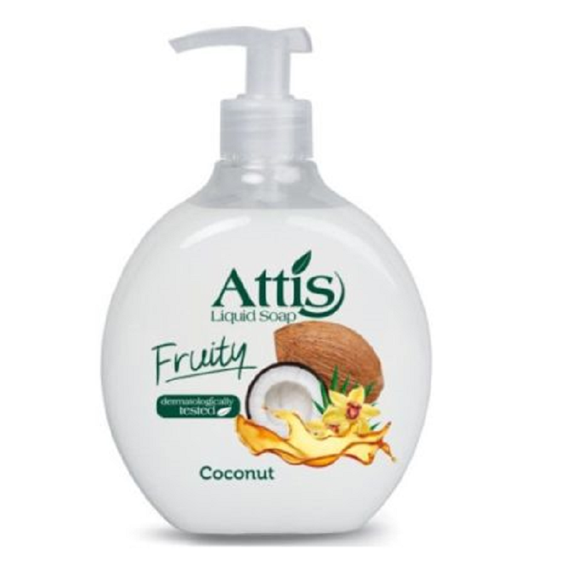 Крем-мило Attis «Кокосова пристрасть», з дозатором, 0,5л (4820167006136)